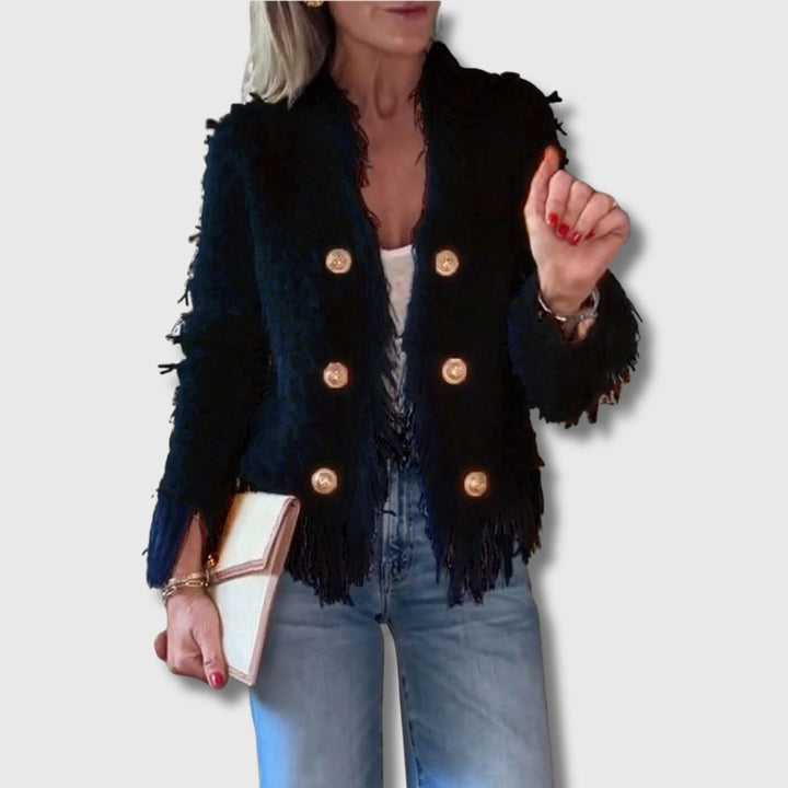 Linda - Cardigan Décontracté à Franges | Édition Limitée