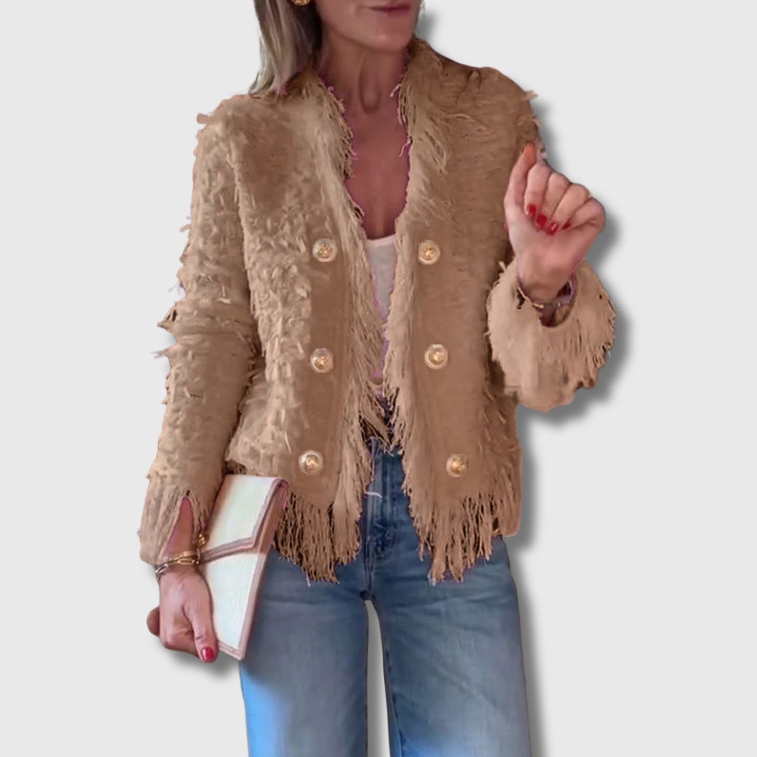 Linda - Cardigan Décontracté à Franges | Édition Limitée