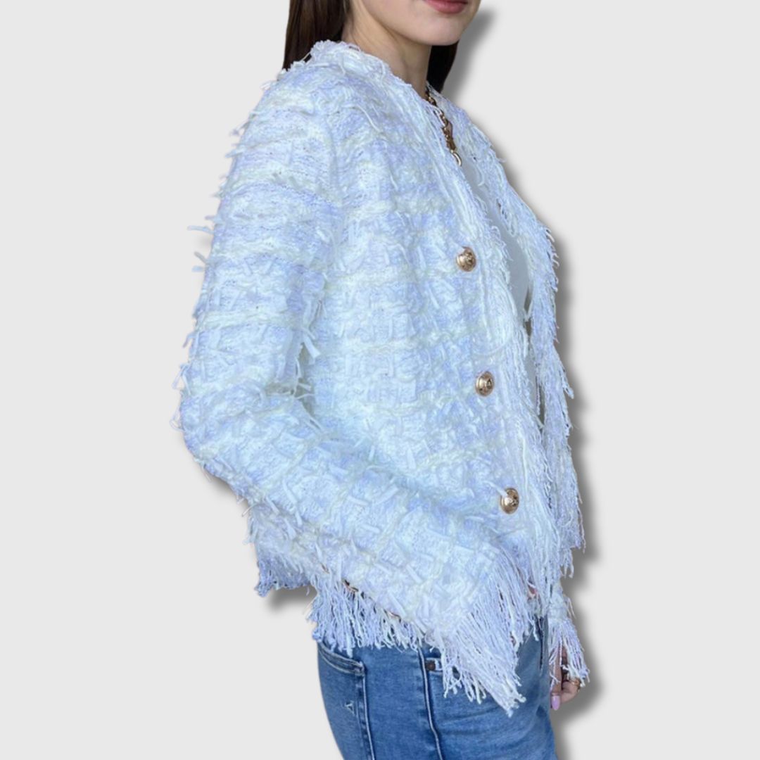 Linda - Cardigan Décontracté à Franges | Édition Limitée