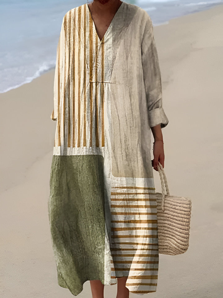 Saskia - Robe Chic à Imprimé Été