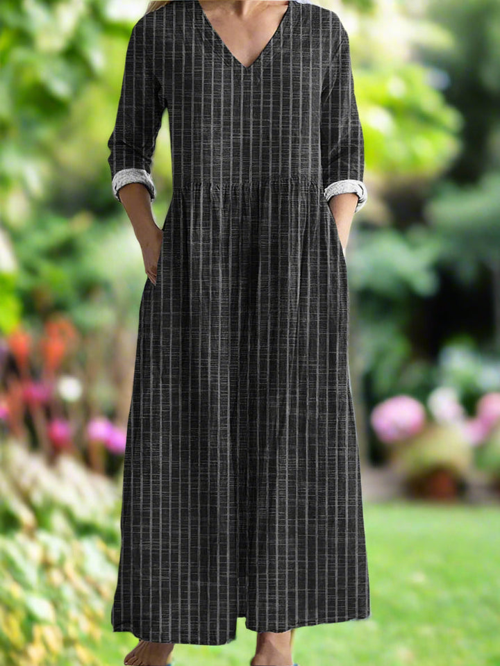 Dabria - Robe Rayée Décontractée Classique