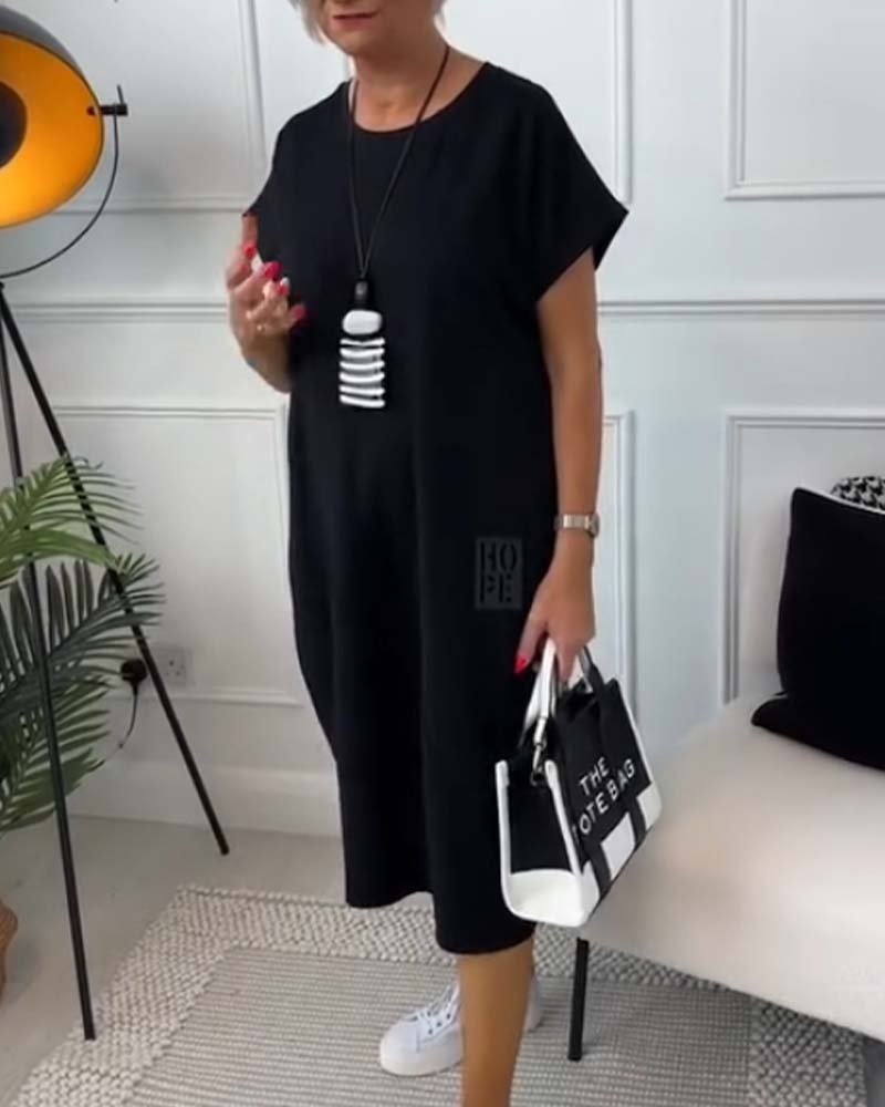 Cleo - Élégante Robe à Manches Courtes