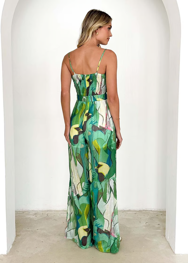 Annalise - Chic Printed Long Strap Dress