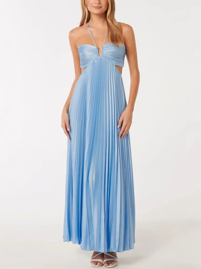 Tansy - Maxi Halter Robe Éclat d'Été