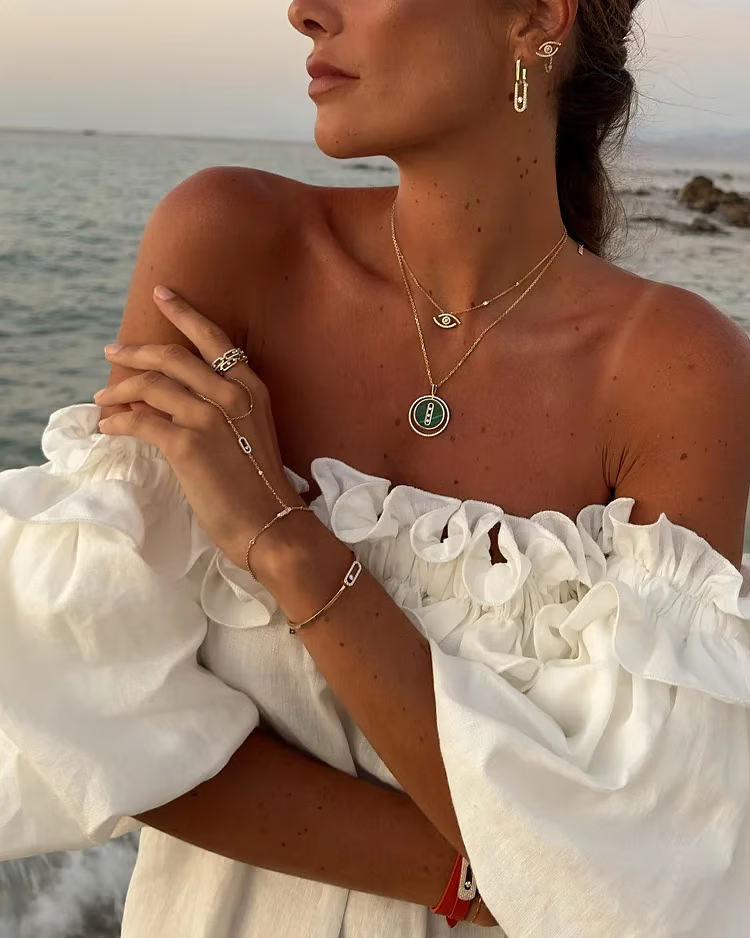 Sofia - Robe en Lin à Épaules Dégagées