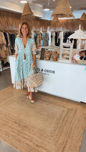 Jasmin - Robe Maxi Boho à Manches Lanternes Longues et Amples