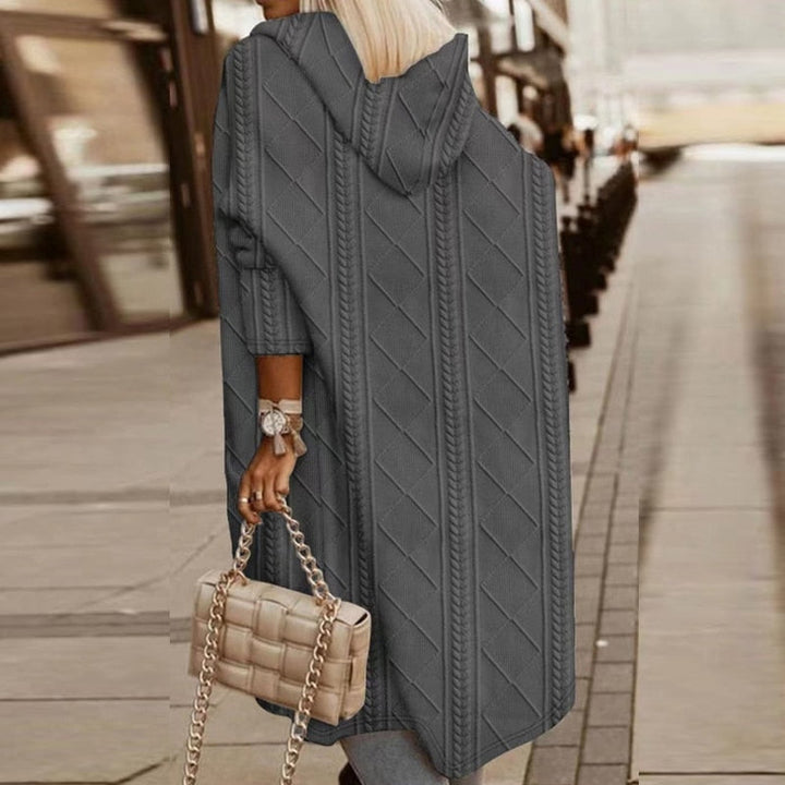 Jelone - Longue Cardigan à Capuche Élargie